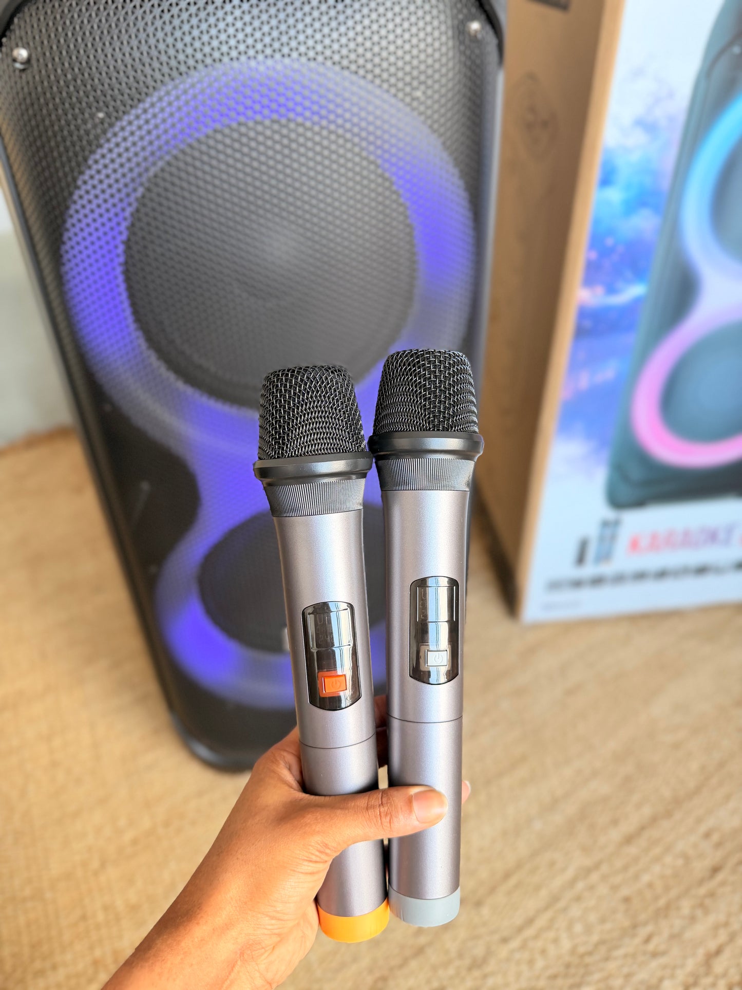 Den-B Basscore Rechargeable Party Speaker – Dual Mic & Karaoke