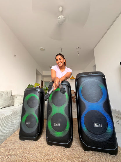 Den-B Basscore Rechargeable Party Speaker – Dual Mic & Karaoke