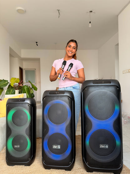 Den-B Basscore Rechargeable Party Speaker – Dual Mic & Karaoke