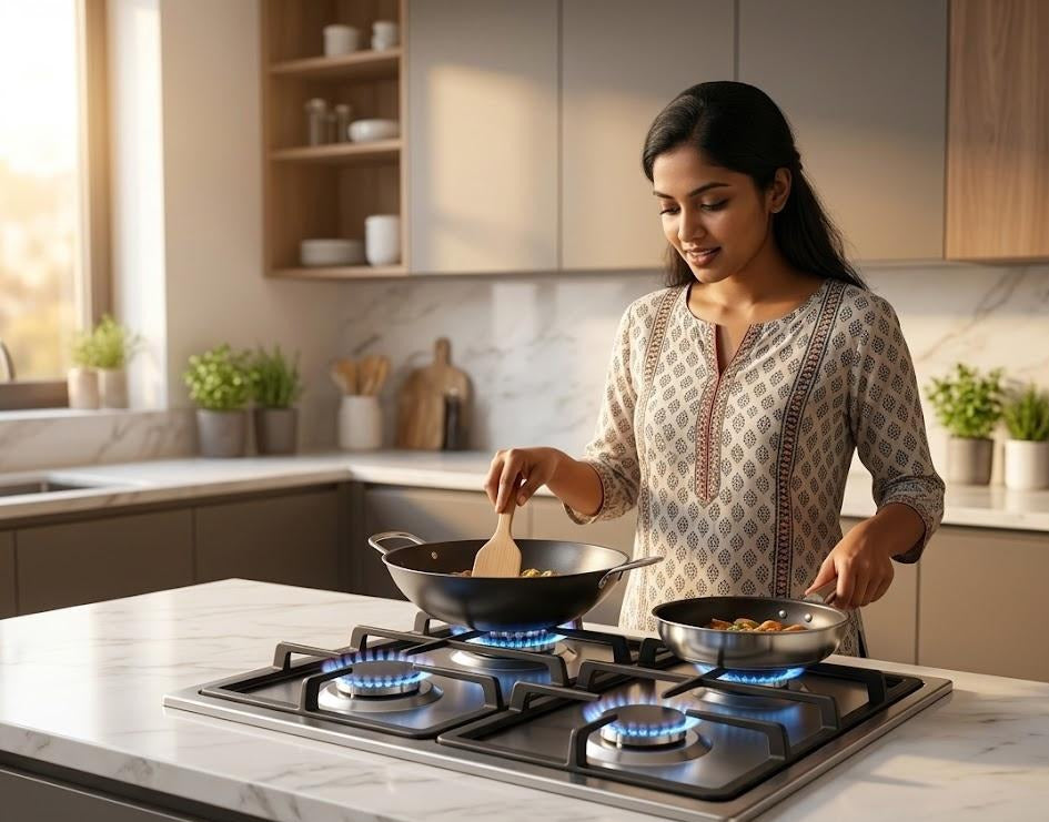 Den-B GalaxyFlame 4 Burner Stainless Steel