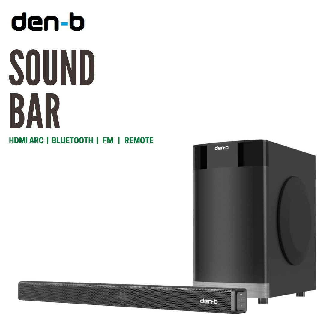 Den-B Cinematic 2.1 Sound Bar with Subwoofer