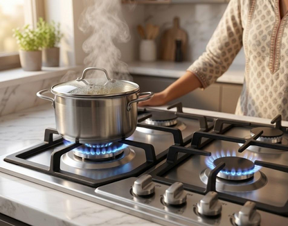 Den-B GalaxyFlame 4 Burner Stainless Steel